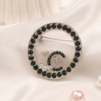 Alloy Stamped Real Gold Plated Brooch,Brooches Collection、CH*NEL Series