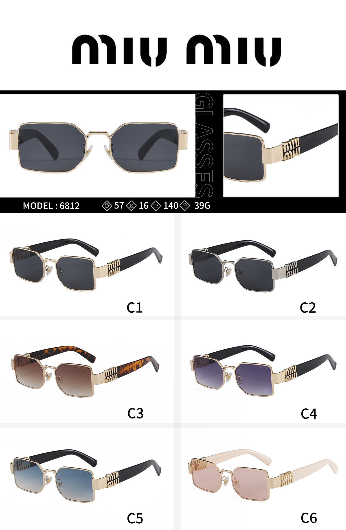Oversized Navigator Sunglasses with Squared Lenses