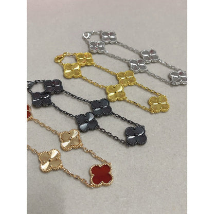 Rounded Quatrefoil Chain Bracelet