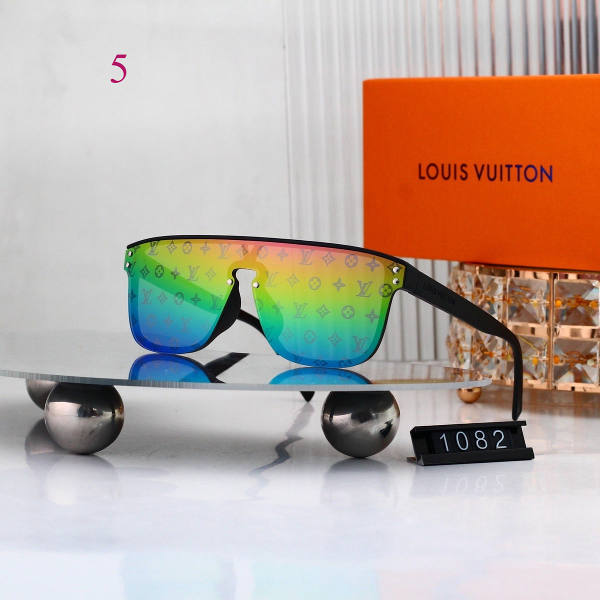 Color-Tint Monogram Shield Sunglasses
