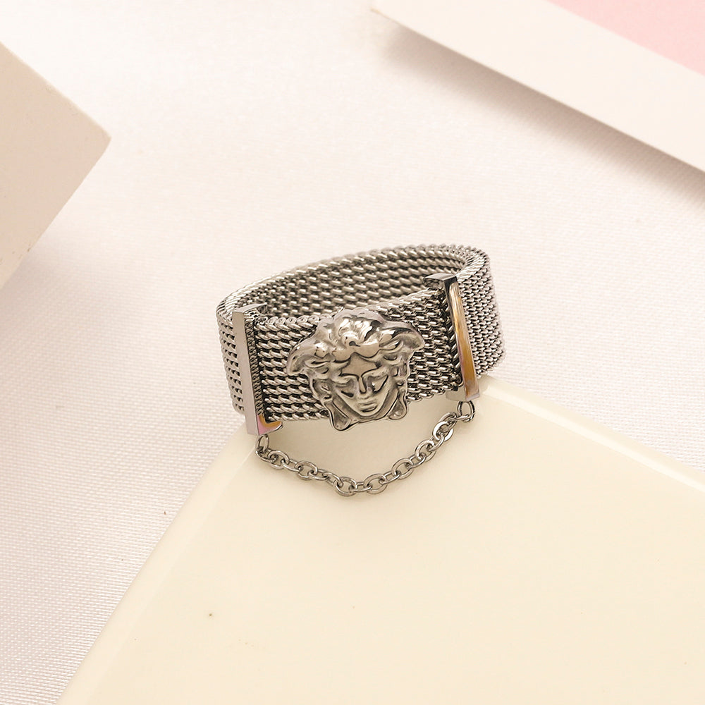 Copper Zirconium Real Gold Plated Ring,Rings Collection、V*rsace Series