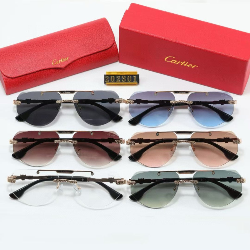 Slim Aviator Sunglasses with Straight Brow Bar