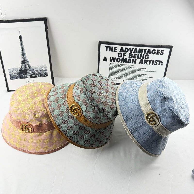 Adjustable Sun Hat for Men Women Outdoor UV Protection GU*CI Series、Fashion Caps