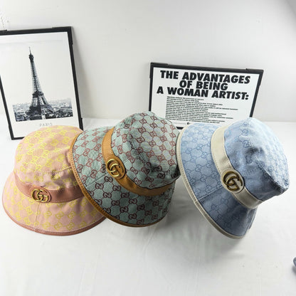 Adjustable Sun Hat for Men Women Outdoor UV Protection GU*CI Series、Fashion Caps