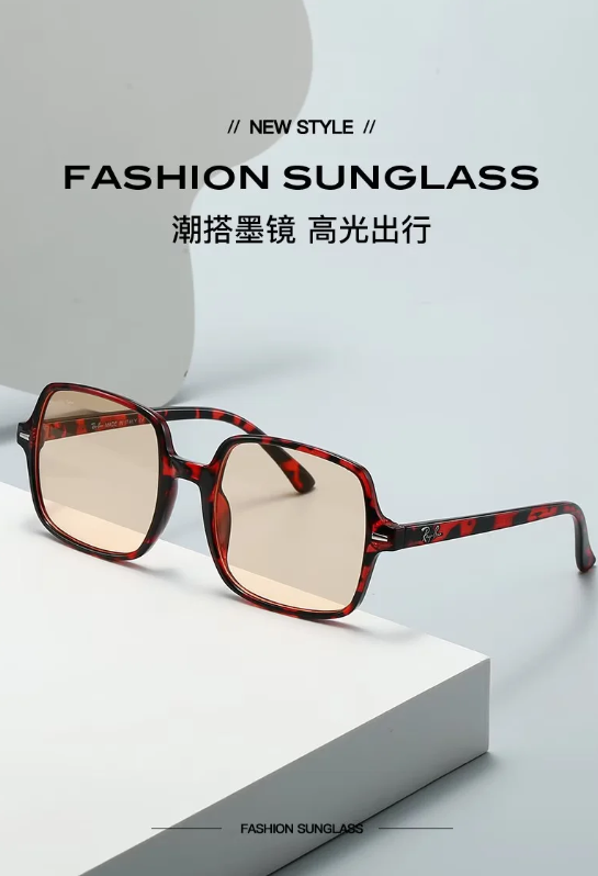 Square Navigator Sunglasses with Slim Double Bridge