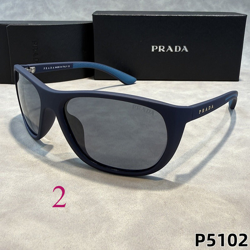 Wraparound Oval Sunglasses with Broad Frames