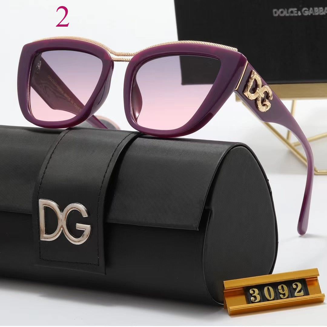 Winged Cat-Eye Sunglasses with Sculpted Corners