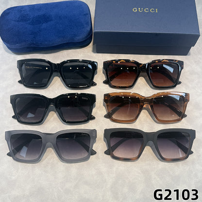 Oversized Cat-Eye Sunglasses with Broad Metal Temples