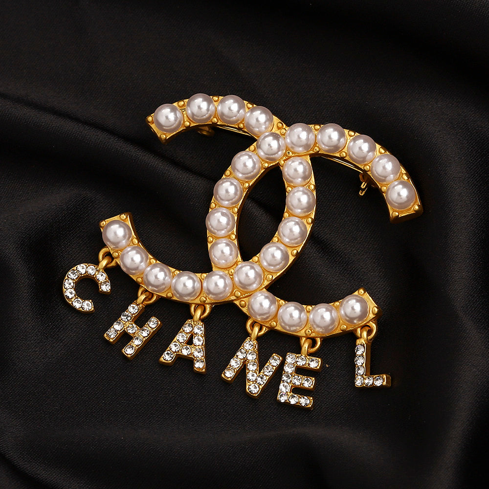 Alloy Stamped Logo Brooch,Brooches Collection、CH*NEL Series
