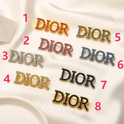 Alloy Stamped Logo Real Gold Plated Brooch,Brooches Collection、D*or Series
