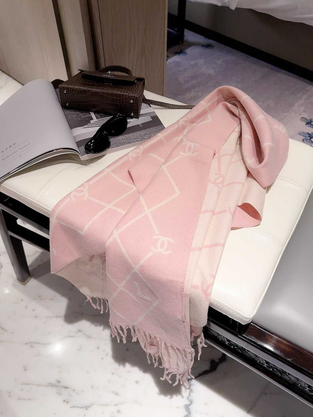Diamond Lattice Wrap Scarf