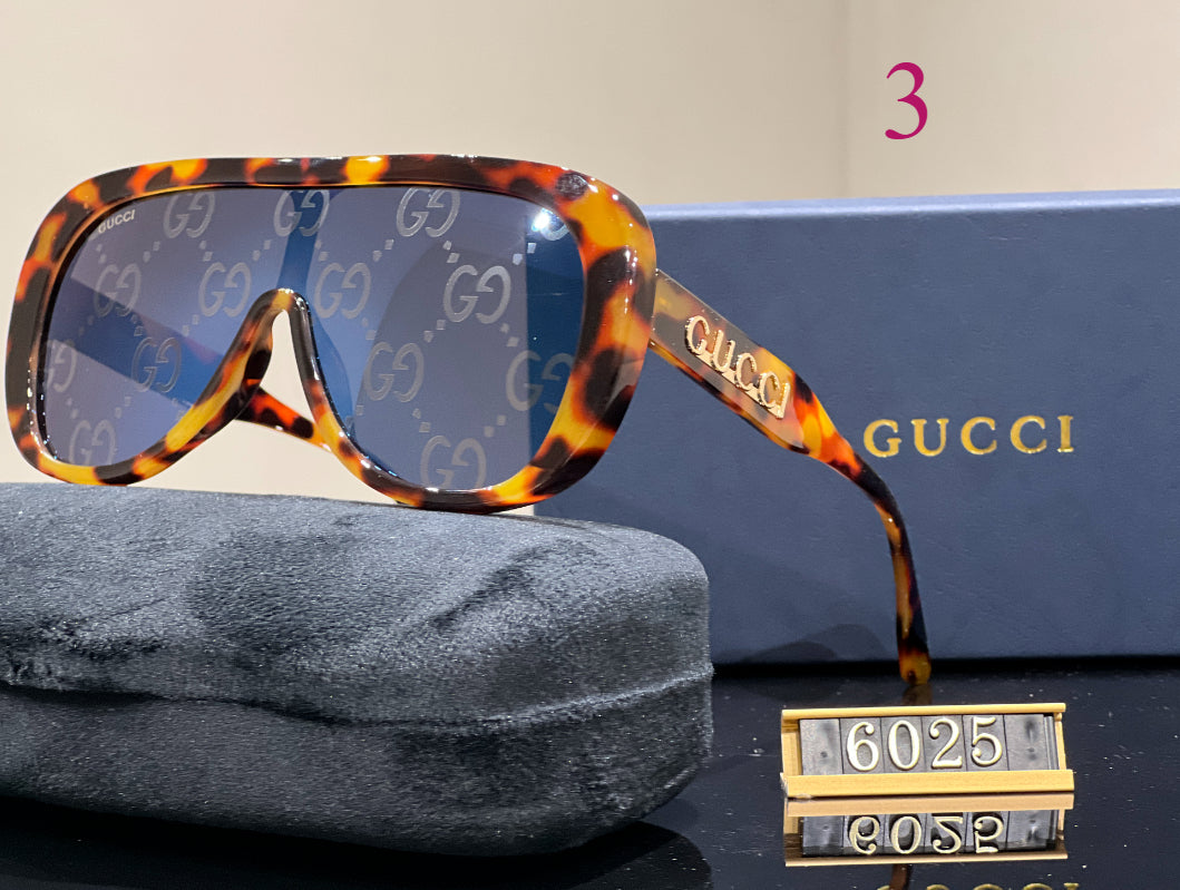 Wide Shield Sunglasses with Thick Brow Frame