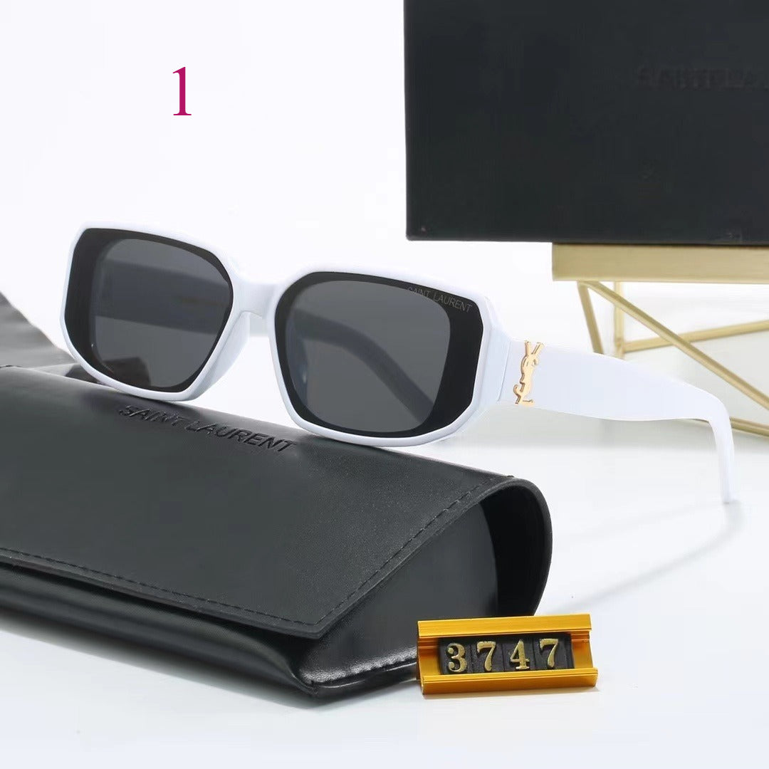 Rounded Rectangular Sunglasses with Thick Full Frames