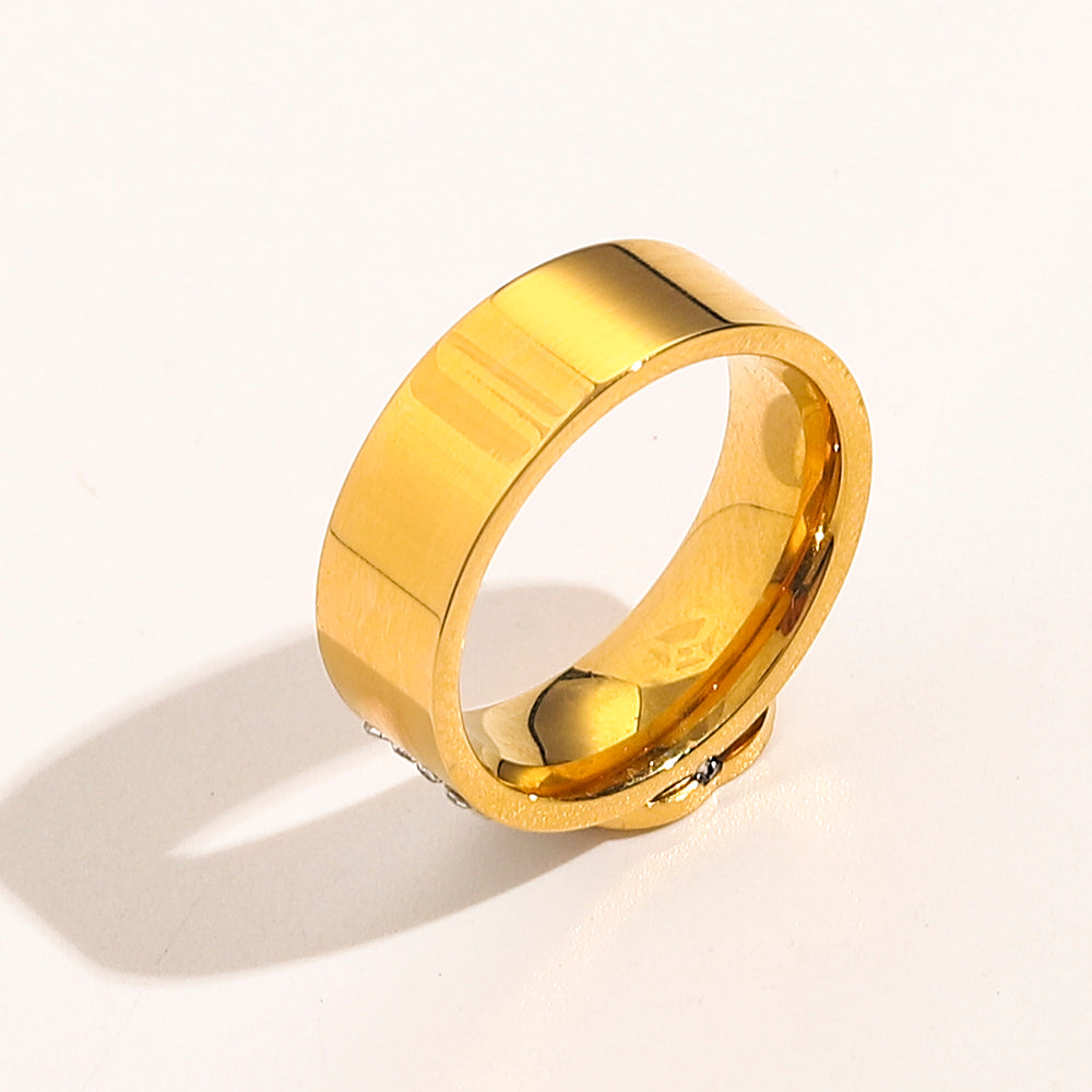 Copper Zirconium Real Gold Plated Ring,Rings Collection、GU*CI  Series