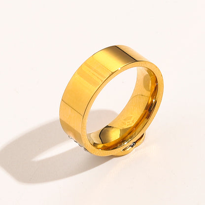 Copper Zirconium Real Gold Plated Ring,Rings Collection、GU*CI  Series