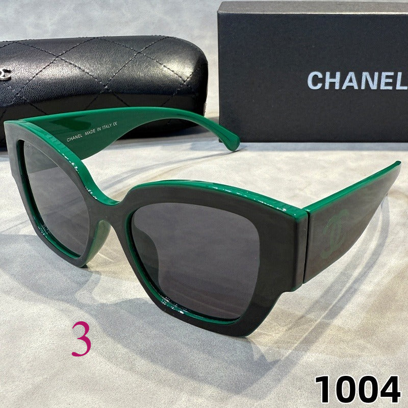 Angular Cat-Eye Sunglasses with Thick Faceted Frames