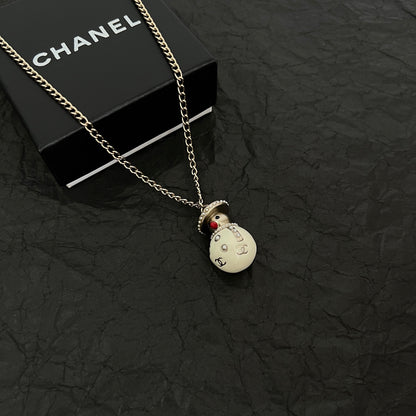 Pearl-Look Teardrop Pendant Necklace