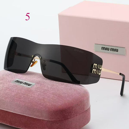 Rimless Shield Sunglasses with Open Bridge