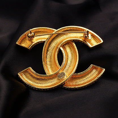 Alloy Steel Stamped Logo Brooch,Brooches Collection、CH*NEL Series