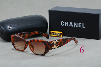 Rounded Cat-Eye Sunglasses with Interlocking Logo Temples