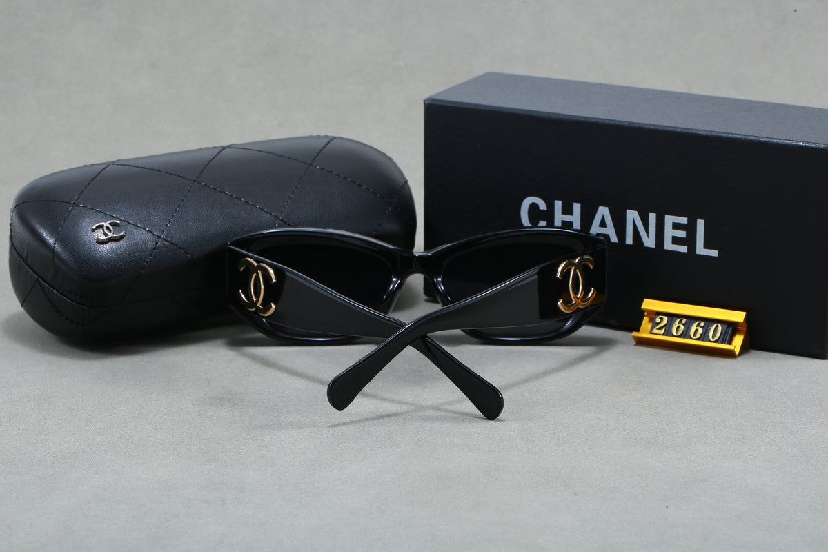 Rounded Cat-Eye Sunglasses with Interlocking Logo Temples