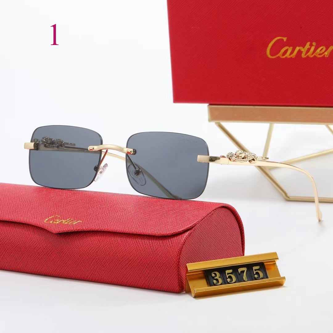 Rounded Rectangle Rimless Sunglasses