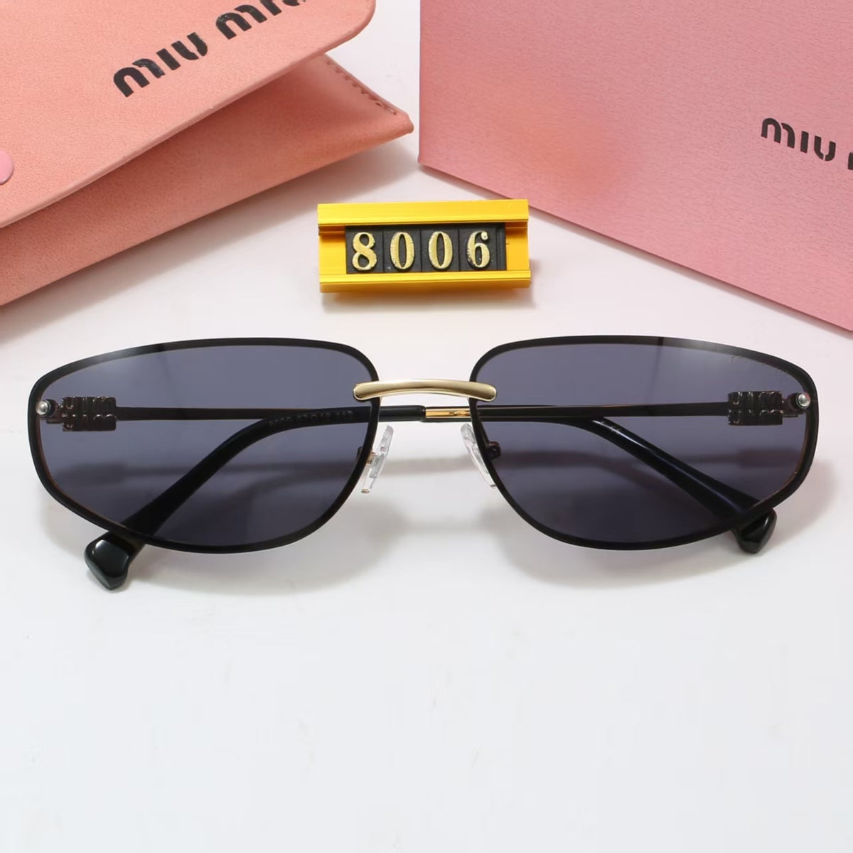 Classic Aviator Sunglasses with Wide Double Bridge