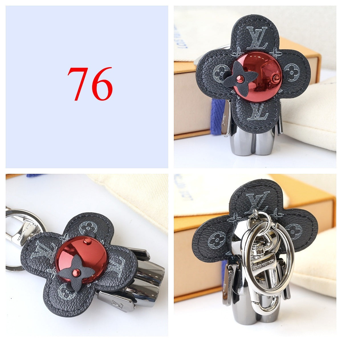 Premium Fashion Keychain Stylish Accessory、L*V Series、𝐊𝐞𝐲𝐜𝐡𝐚𝐢𝐧𝐬 & 𝐊𝐞𝐲 𝐑𝐢𝐧𝐠𝐬（𝐇）