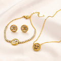 Set di orecchini, bracciale e collana in acciaio inossidabile 304