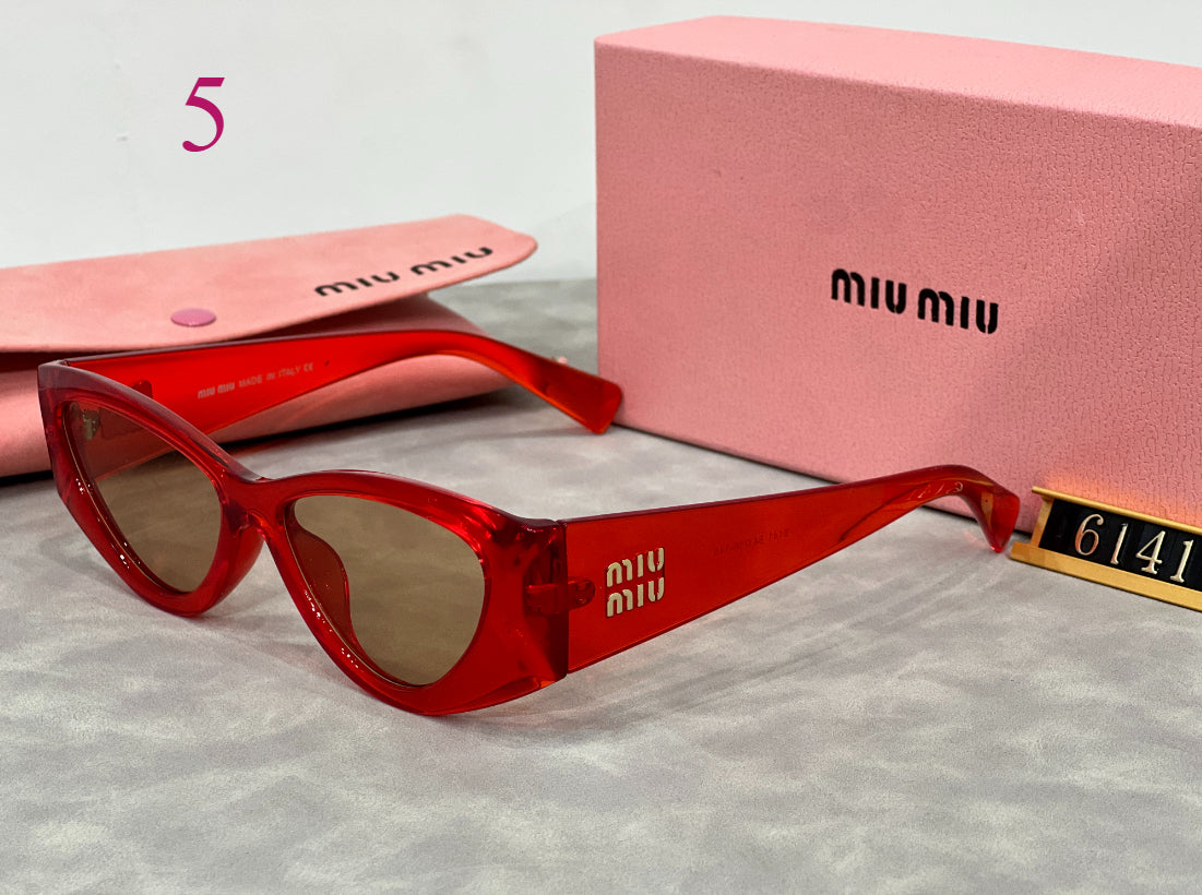 Slim Rectangular Sunglasses with Tapered Temples