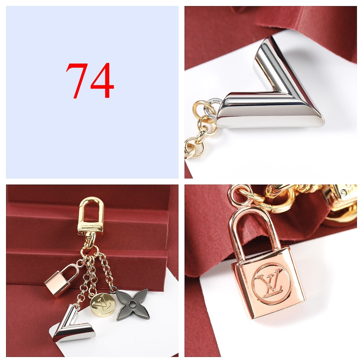Premium Fashion Keychain Stylish Accessory、L*V Series、𝐊𝐞𝐲𝐜𝐡𝐚𝐢𝐧𝐬 & 𝐊𝐞𝐲 𝐑𝐢𝐧𝐠𝐬（𝐇）
