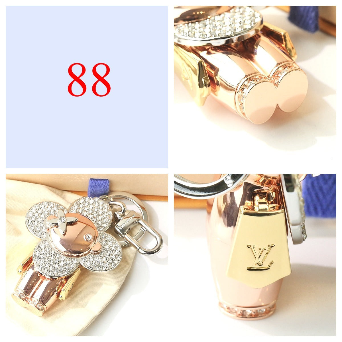 Premium Fashion Keychain Stylish Accessory、L*V Series、𝐊𝐞𝐲𝐜𝐡𝐚𝐢𝐧𝐬 & 𝐊𝐞𝐲 𝐑𝐢𝐧𝐠𝐬（𝐇）
