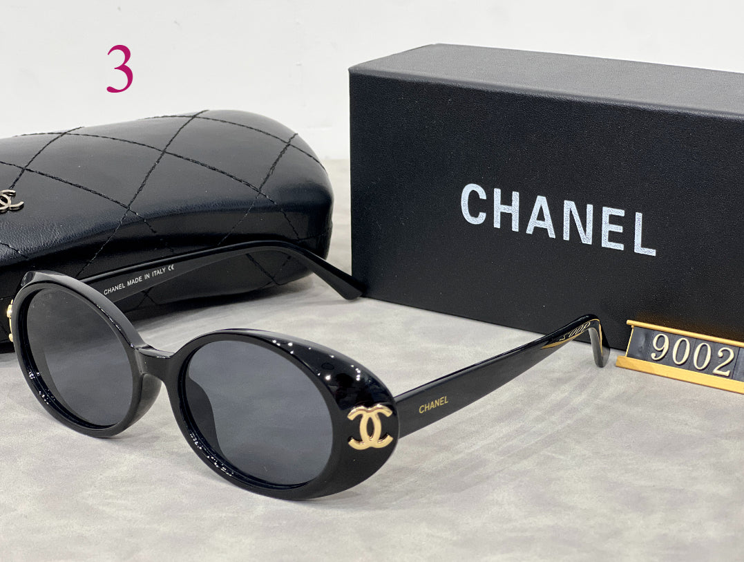 Small Oval Sunglasses with Rounded Browline