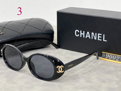 Small Oval Sunglasses with Rounded Browline