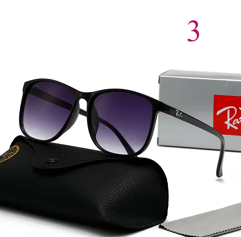 Oversized Square Sunglasses with Cutout Bridge
