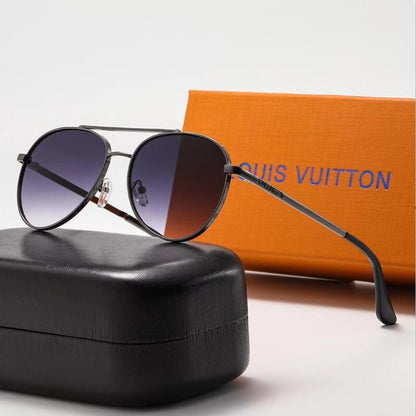 Oversized Aviator Sunglasses with Double Bridge