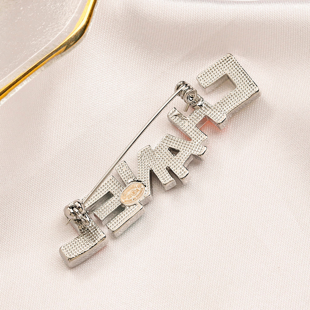 Alloy Stamped Logo Brooch,Brooches Collection、CH*NEL Series