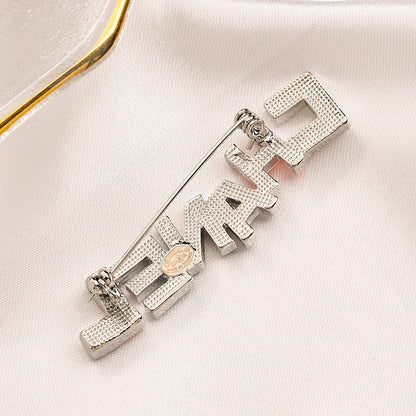 Alloy Stamped Logo Brooch,Brooches Collection、CH*NEL Series
