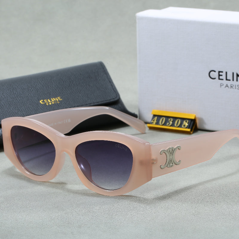Cat Eye Sunglasses with Wide Temples