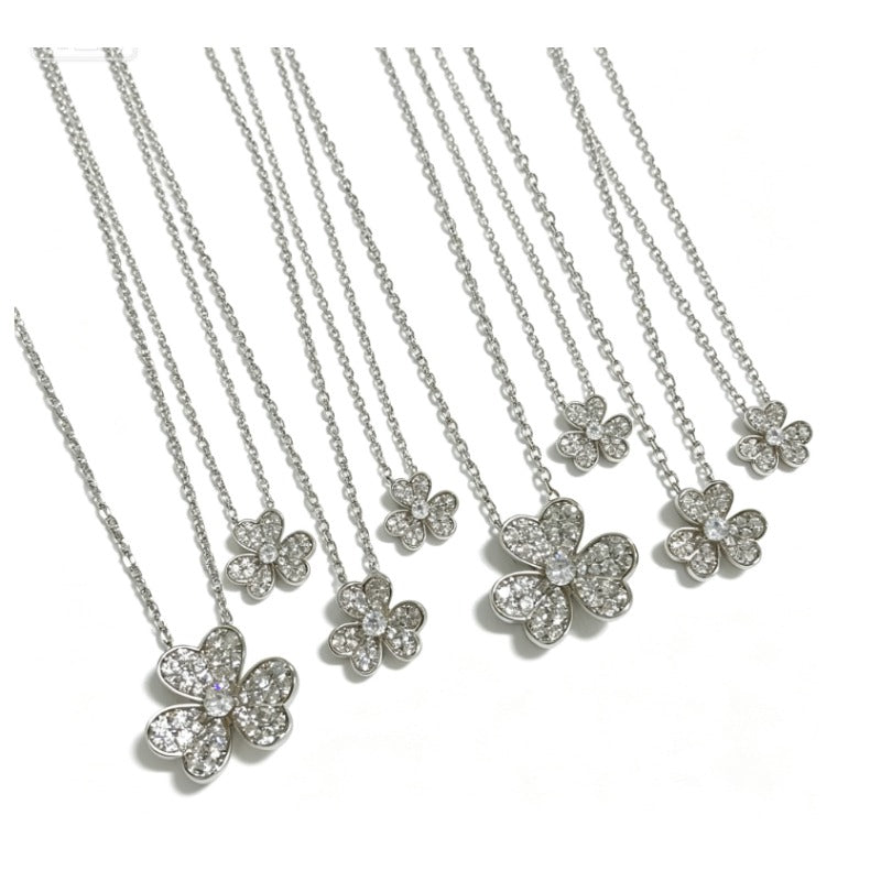 Clustered Flower Pendant Necklace - Size Options