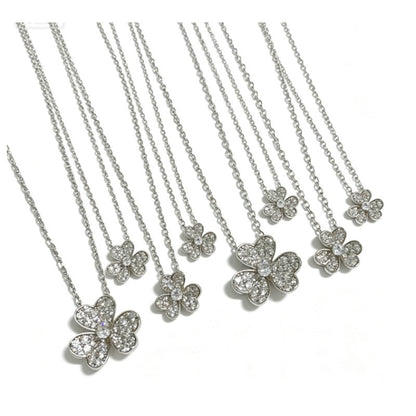 Clustered Flower Pendant Necklace - Size Options