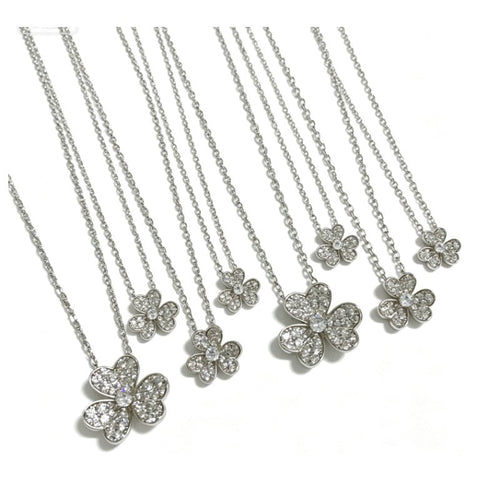 Clustered Flower Pendant Necklace - Size Options
