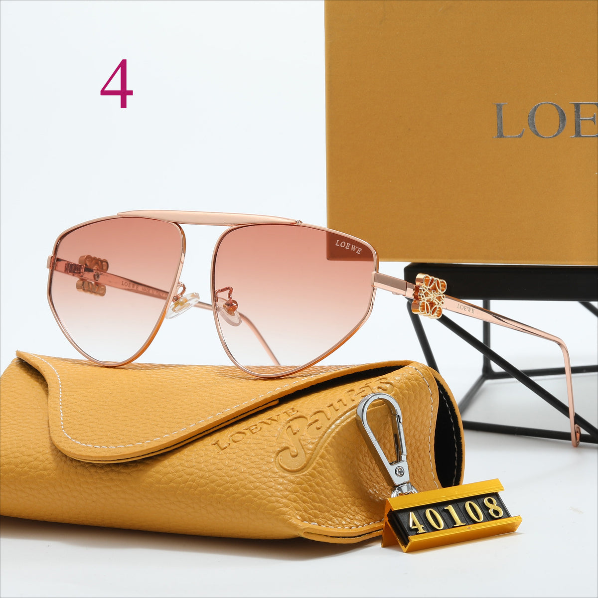 Rimless Aviator Sunglasses with Flat Brow Bar