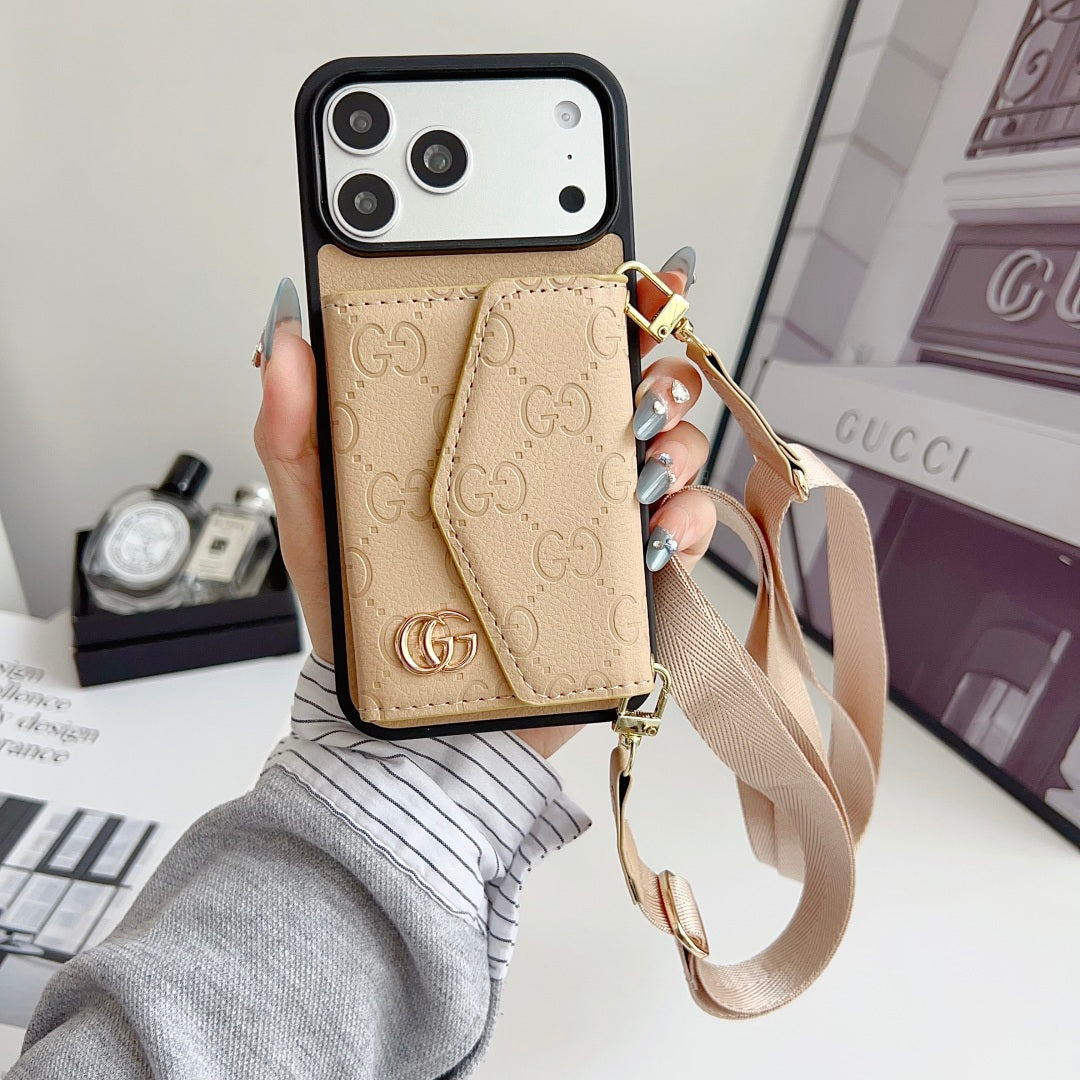 Fashion Aesthetic Shock Absorbing Protective Phone Case  GU*CI Series、Fashion Phone Case