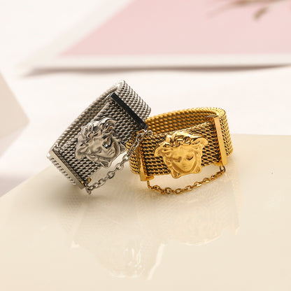 Copper Zirconium Real Gold Plated Ring,Rings Collection、V*rsace Series