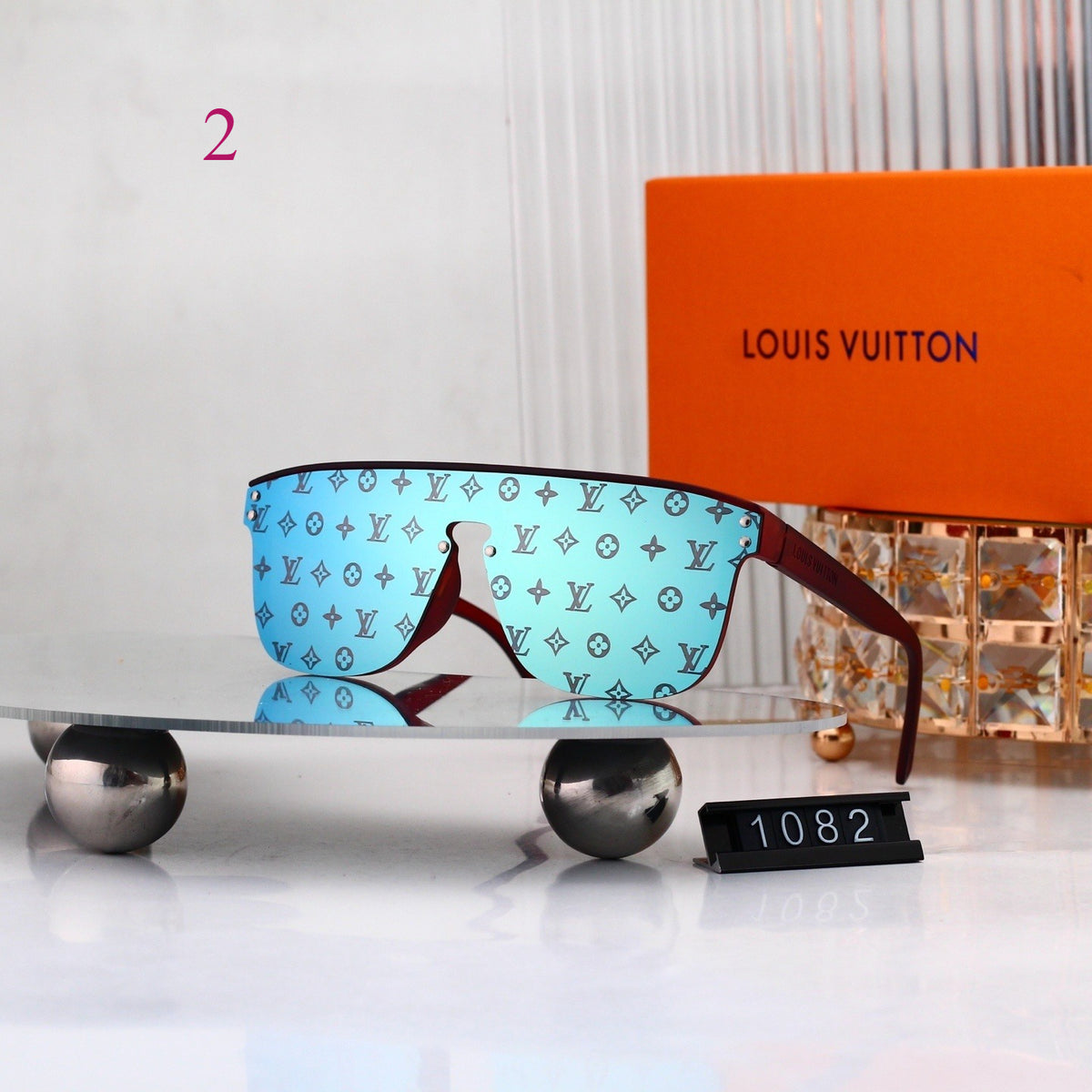 Color-Tint Monogram Shield Sunglasses