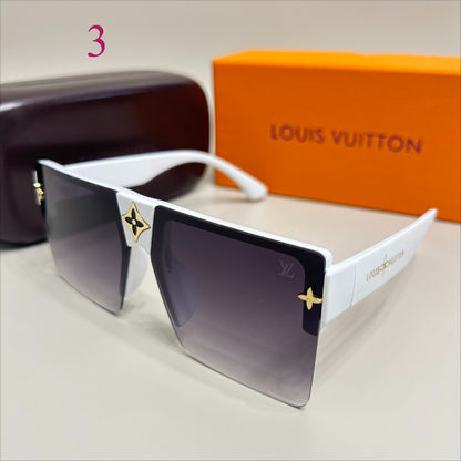 Flat-Top Rimless Sunglasses with Star Bridge Accent
