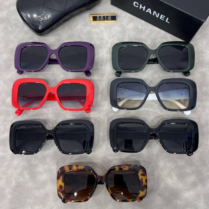 Oversized Square Sunglasses with Deep Beveled Rims