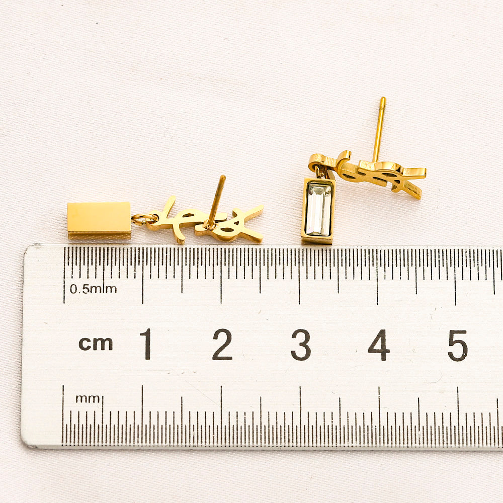 Set collana e orecchini in acciaio inossidabile 304