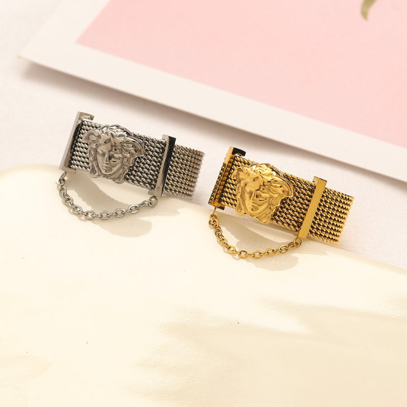 Copper Zirconium Real Gold Plated Ring,Rings Collection、V*rsace Series